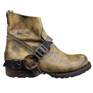 Freebird By Steven Hatchet Brown Distressed Harness Boot Size US 6